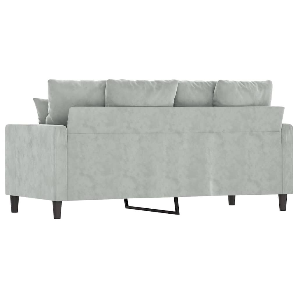 Light Gray Velvet 2-Seater Sofa J815532