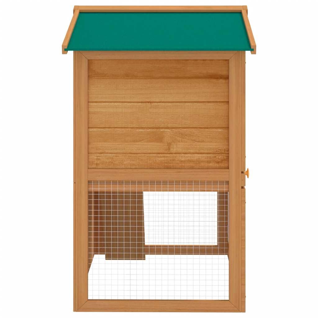 2-Tier Outdoor Rabbit Hutch with Wood Frame and Ramp U613490