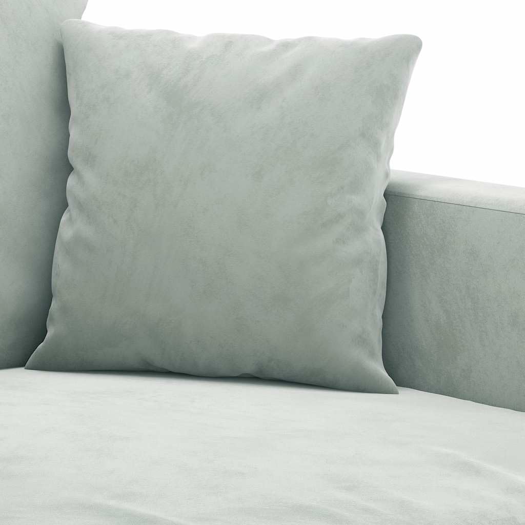 Light Gray Velvet 2-Seater Sofa J815532