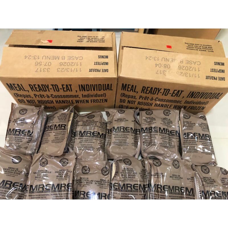 Military Meals Ready to Eat 24 Full Food Packs Rations S156517