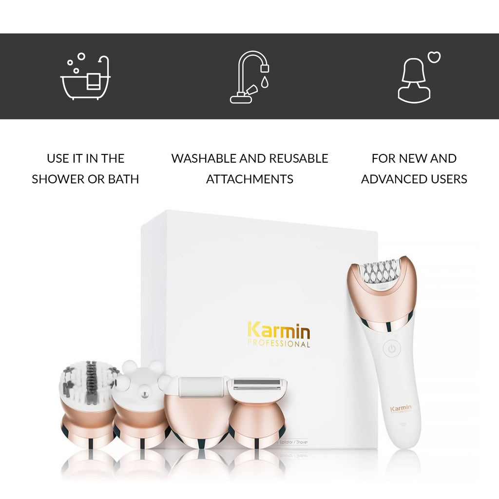 Cordless Waterproof 5 in1 Wet Dry Epilator M1828