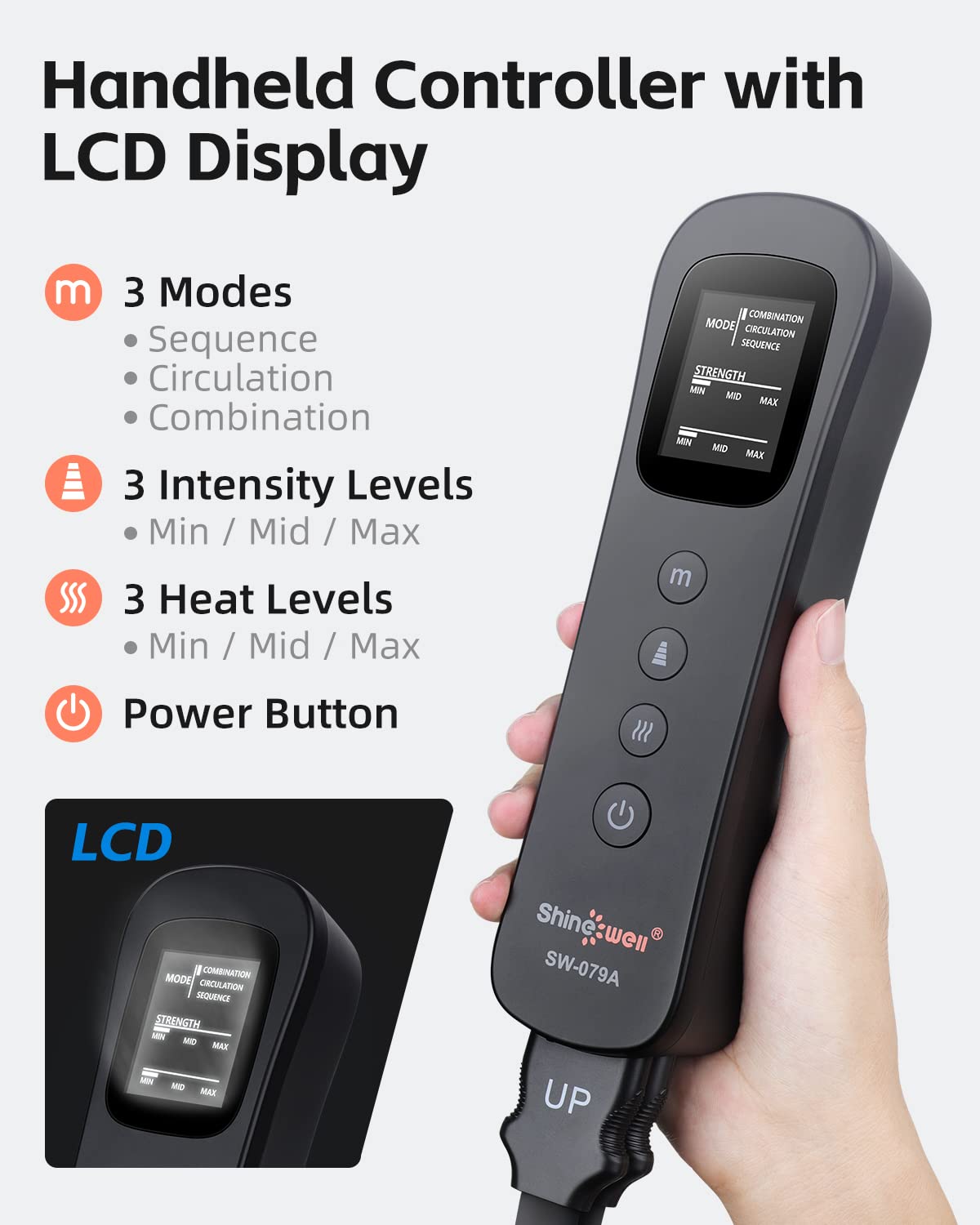 Air Compression Leg Massager with Heat F3432