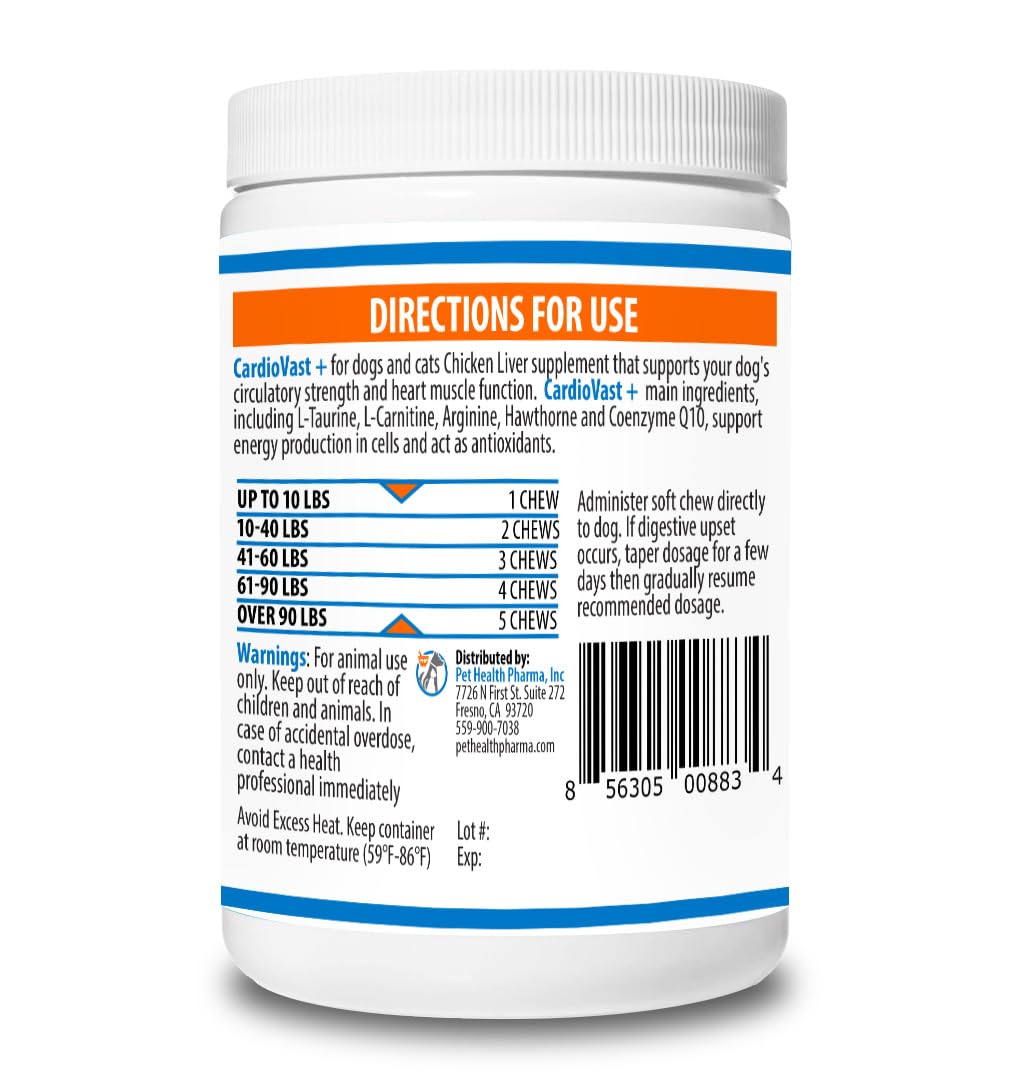 Cardio Support Supplement for Dogs and Cats, 60 Soft Chew Y74179