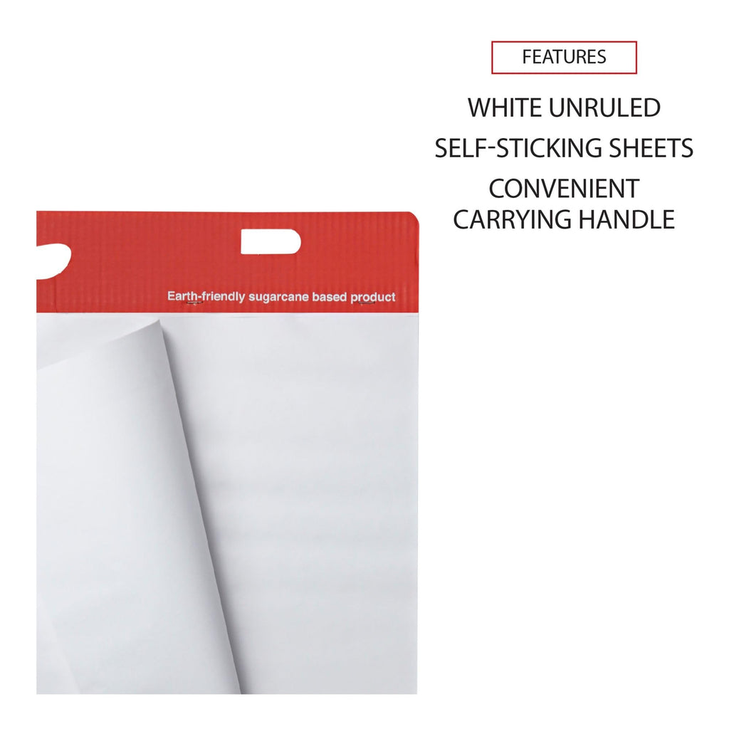 Self Stick Easel Pads, Unruled, 25 x 30, White, 30-Sheet, Case of 2 I93056