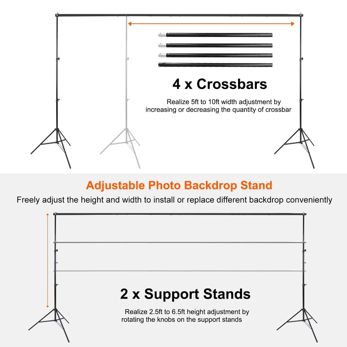 10Ft Wide Backdrop Stand Kit C28440