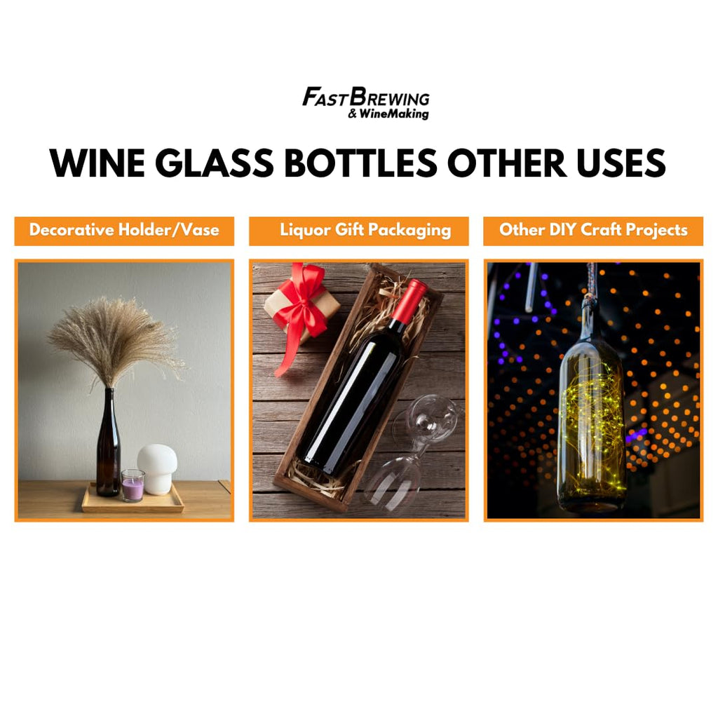 750ml Clear Glass Wine Bottles 12-Bottle Case Q3011