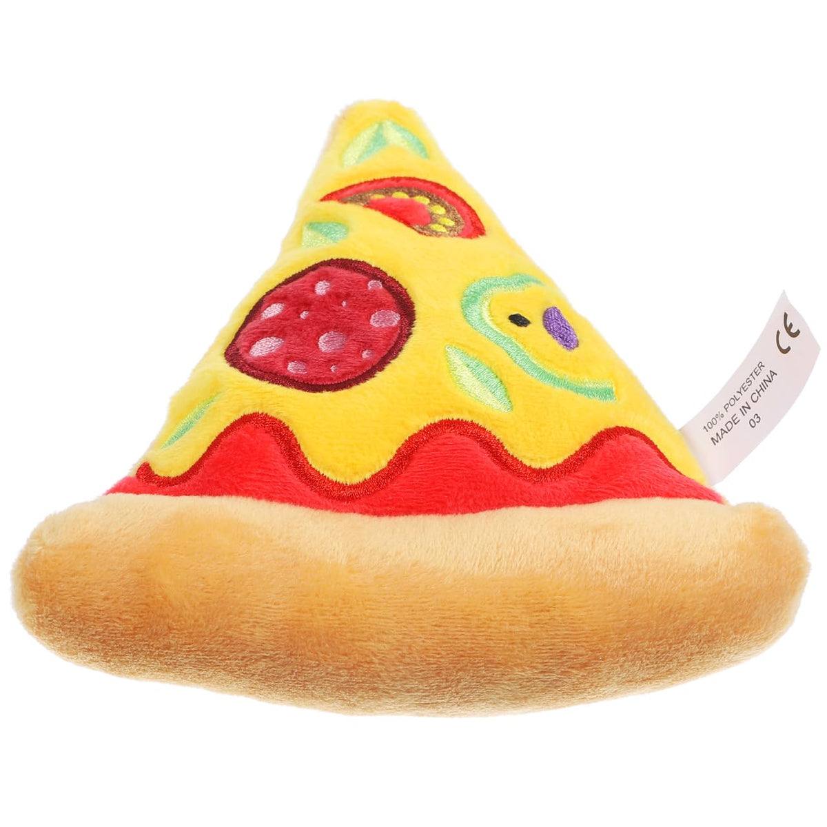 Squeaky Pizza Plush Dog Chew Toy 1 Pack Q1824