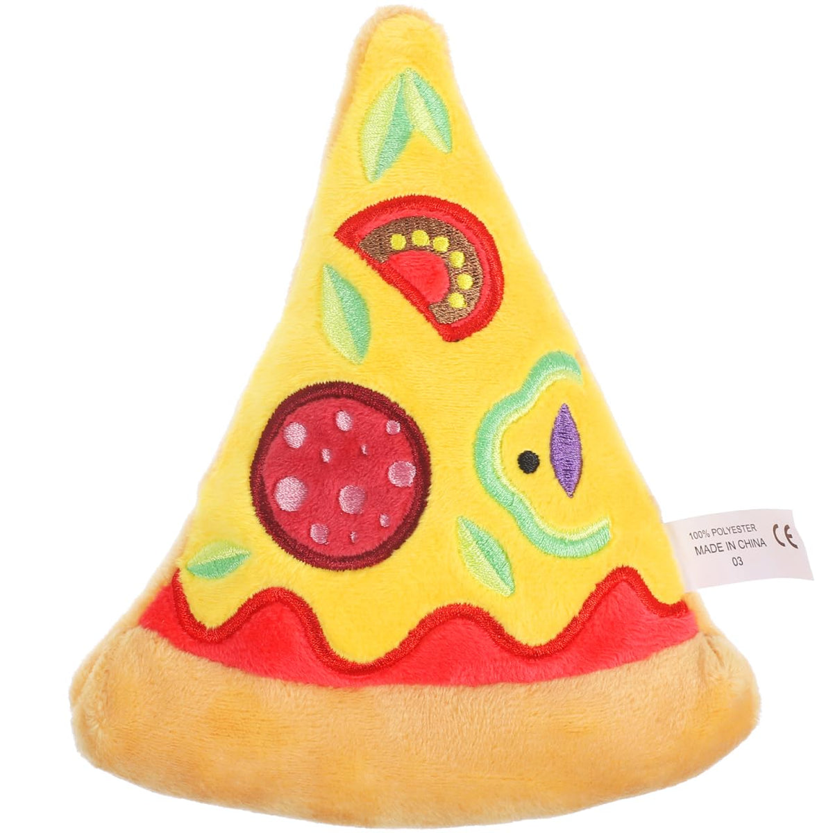 Squeaky Pizza Plush Dog Chew Toy 1 Pack Q1824