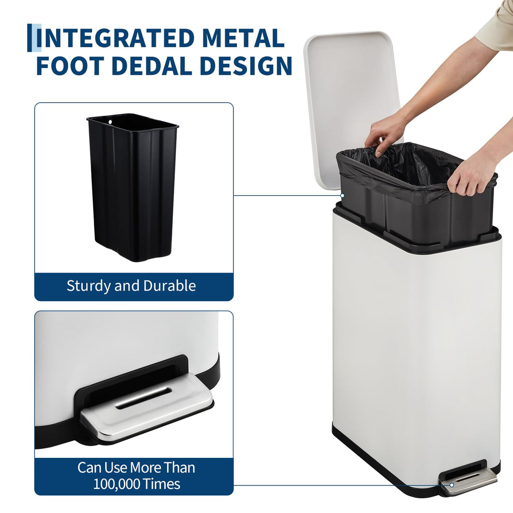 Kitchen Trash Can 13.2 gal Step Soft-Close T742890