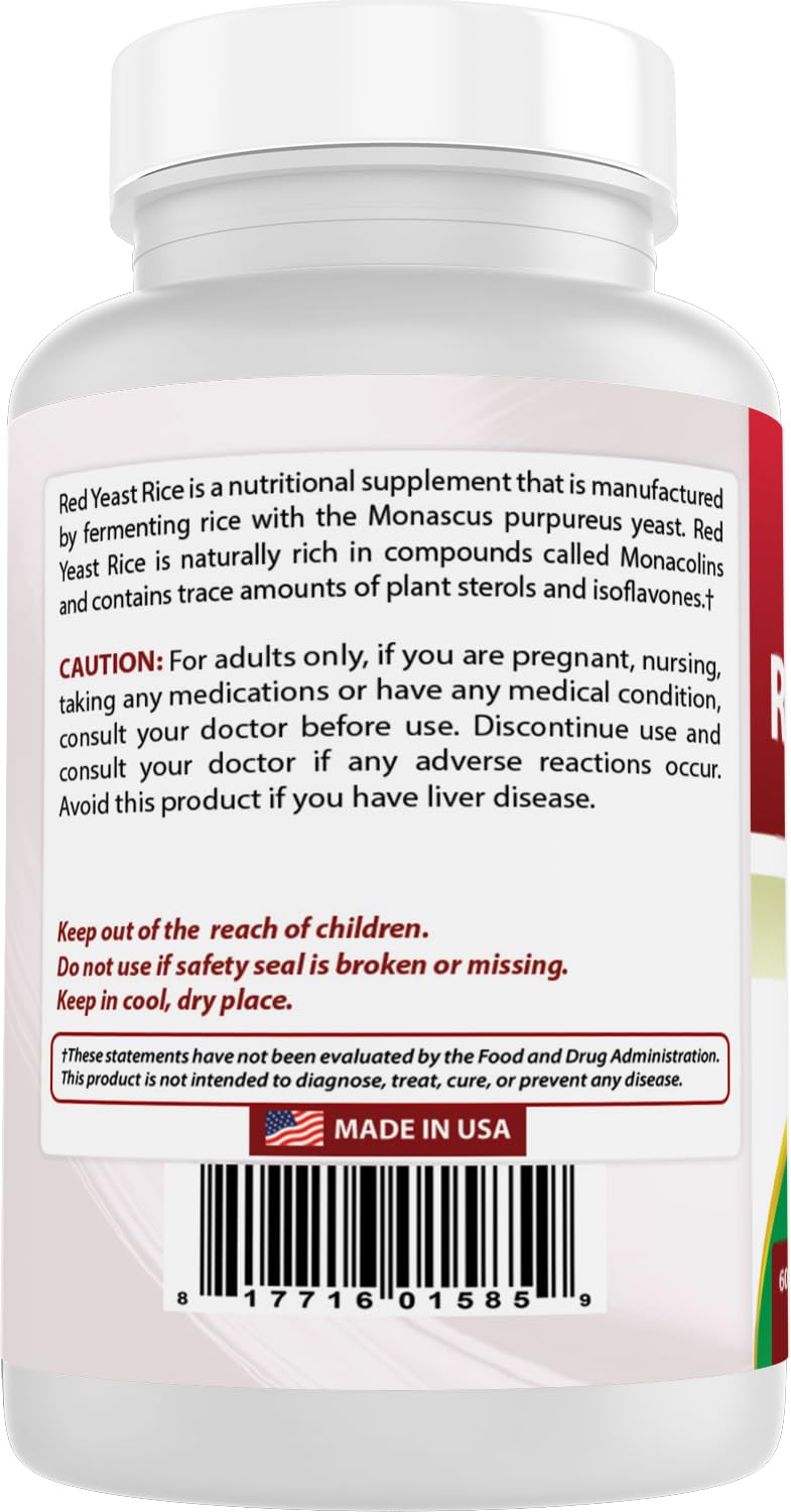 Red Yeast Rice 1200 Mg 60 Tablets L15893