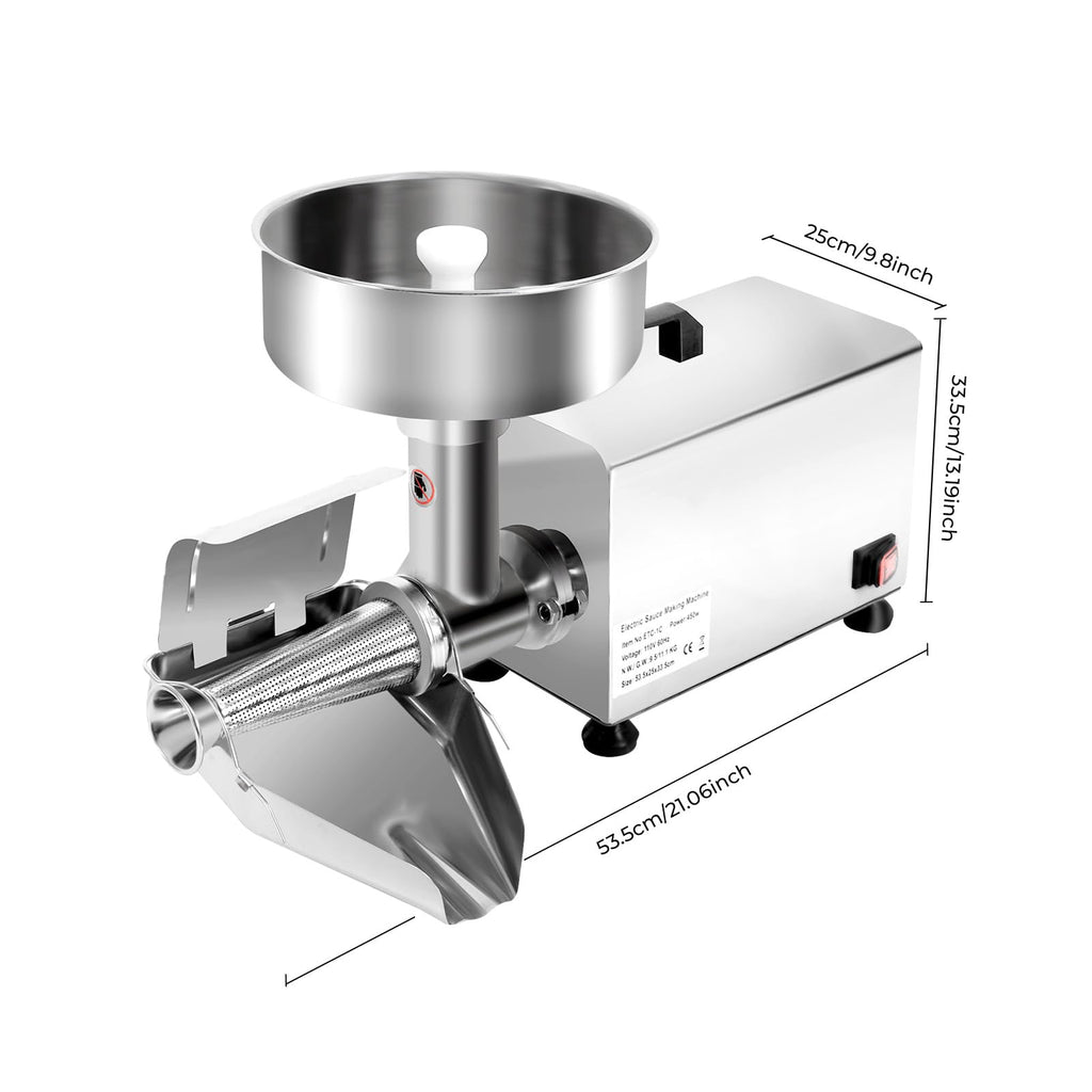 110V 450W Stainless Steel Electric Tomato Strainer X63420