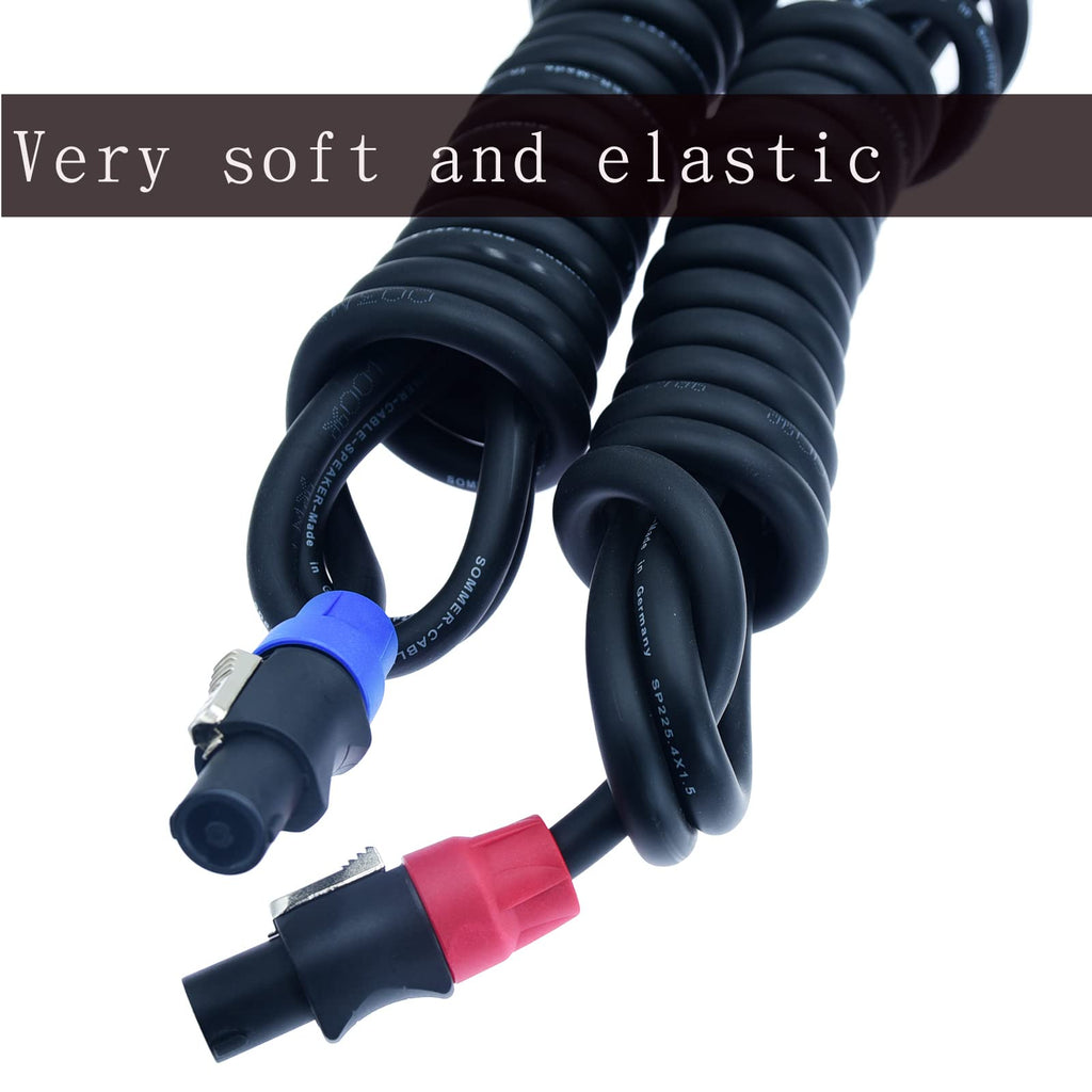 2Pcs 14 awg Speaker Cable with Twist Lock S729