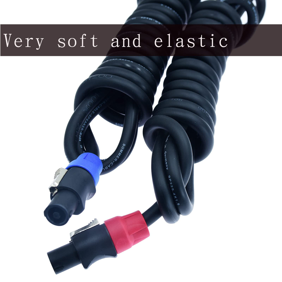 2Pcs 14 awg Speaker Cable with Twist Lock S729