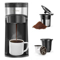 Single Serve Coffee Maker, K-Cup & Ground, Mini, BPA Free, Black T271139