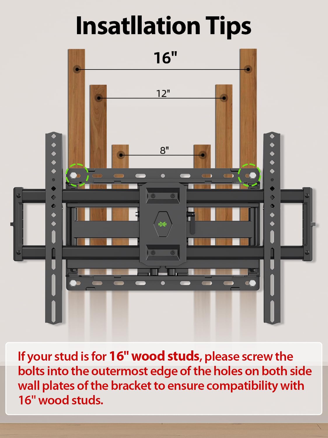 Full Motion TV Wall Mount for 42-90 inch Flat Screen K7672