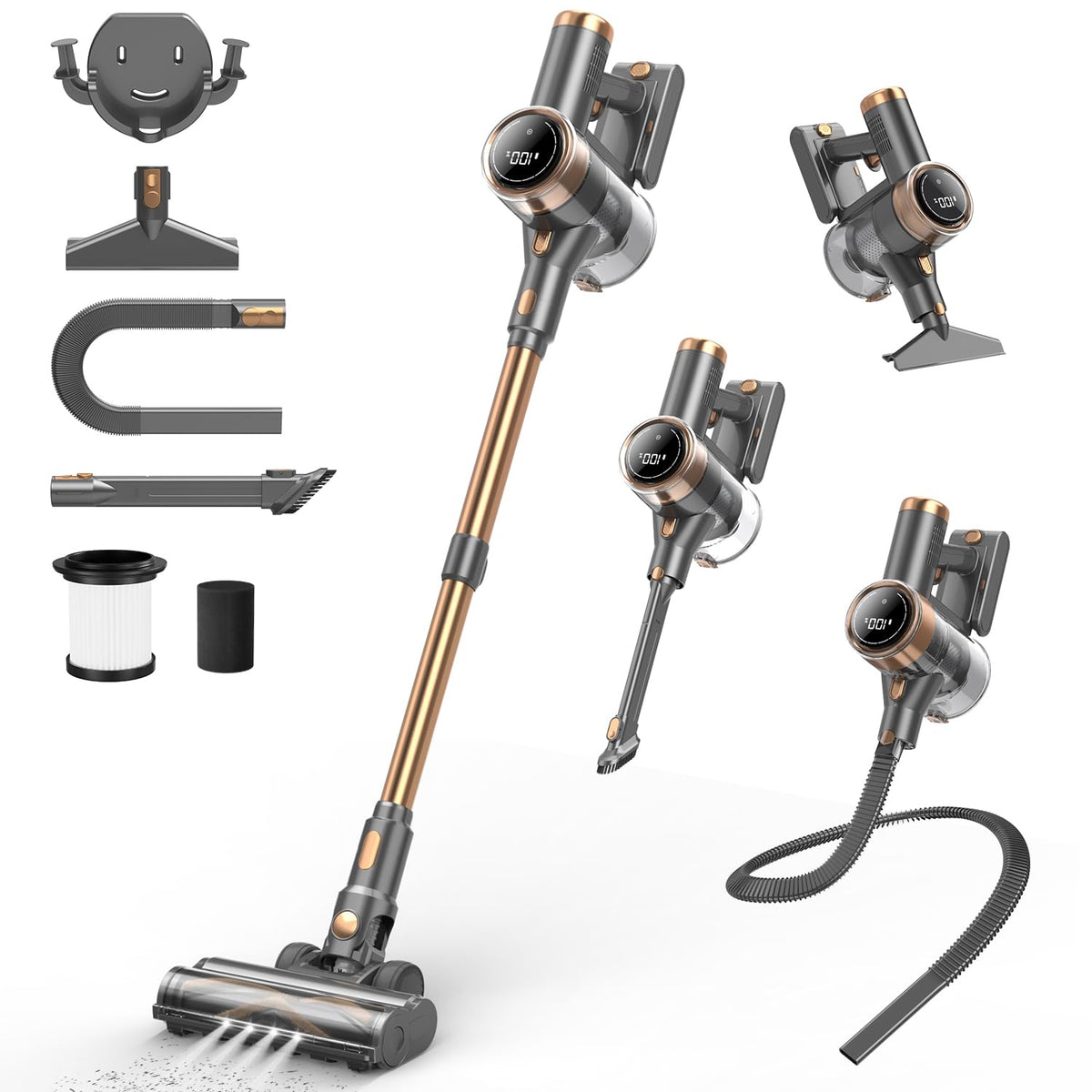 Cordless Stick Vacuum Cleaner 10-in-1 Lightweight 45mins Runtime J2620