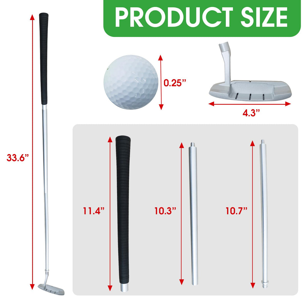 Right Handed Golf Putter with 2 Golf Balls A893180