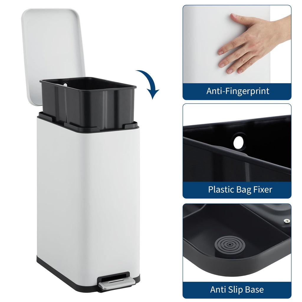 Kitchen Trash Can 13.2 gal Step Soft-Close T742890