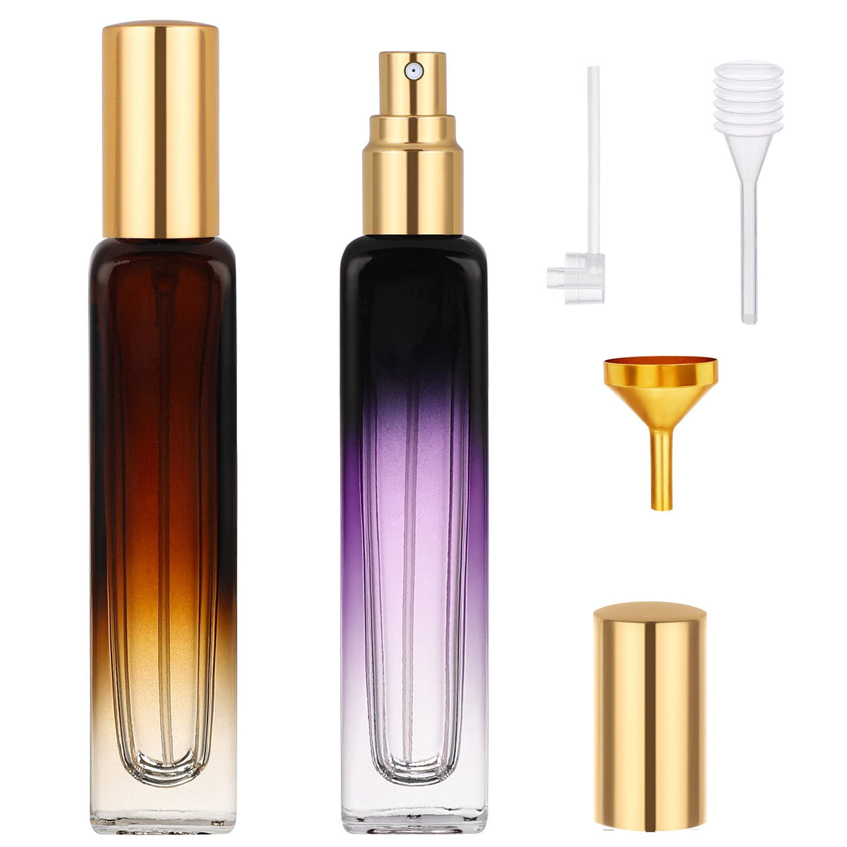 0.5oz 2pcs Empty Glass Perfume Atomizer Spray Bottles S693754