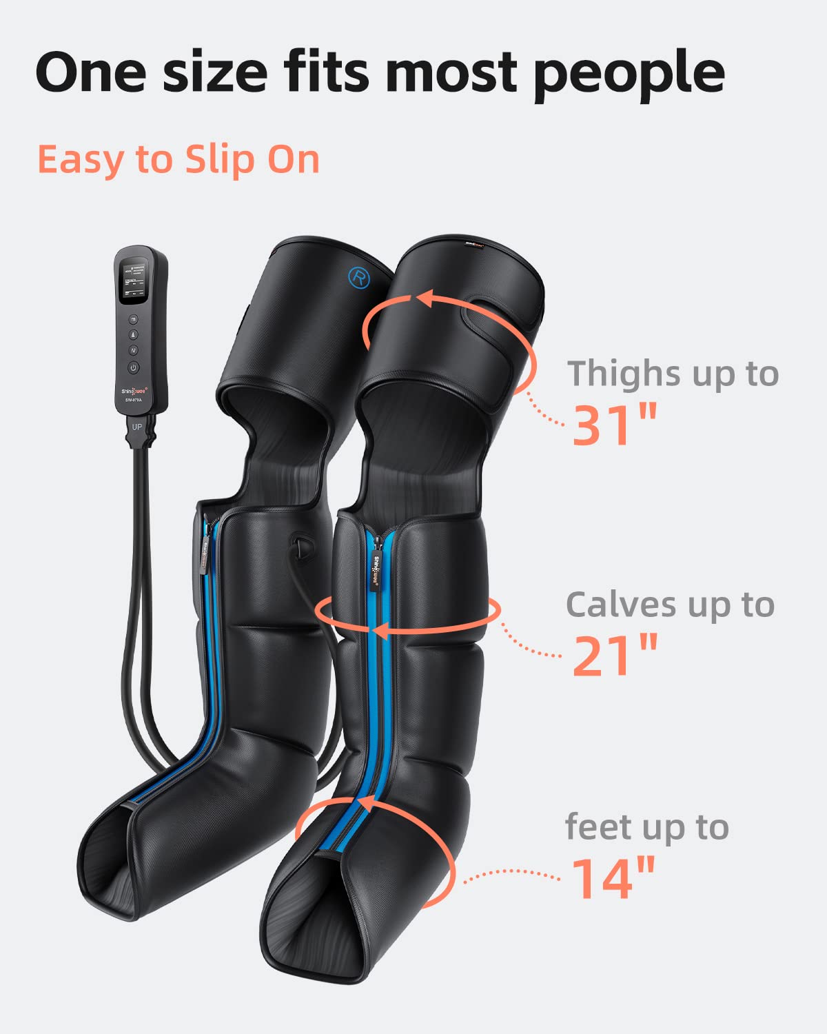 Air Compression Leg Massager with Heat F3432