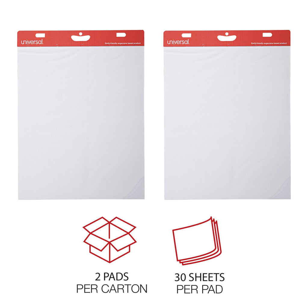 Self Stick Easel Pads, Unruled, 25 x 30, White, 30-Sheet, Case of 2 I93056