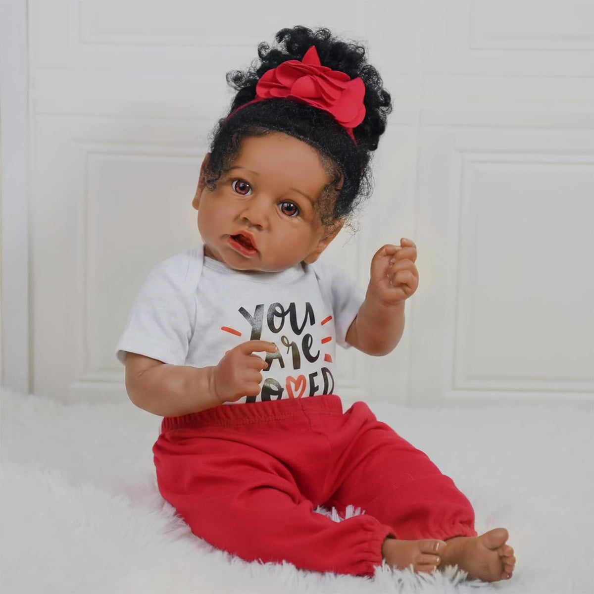 20-Inch African American Reborn Baby Doll L28089
