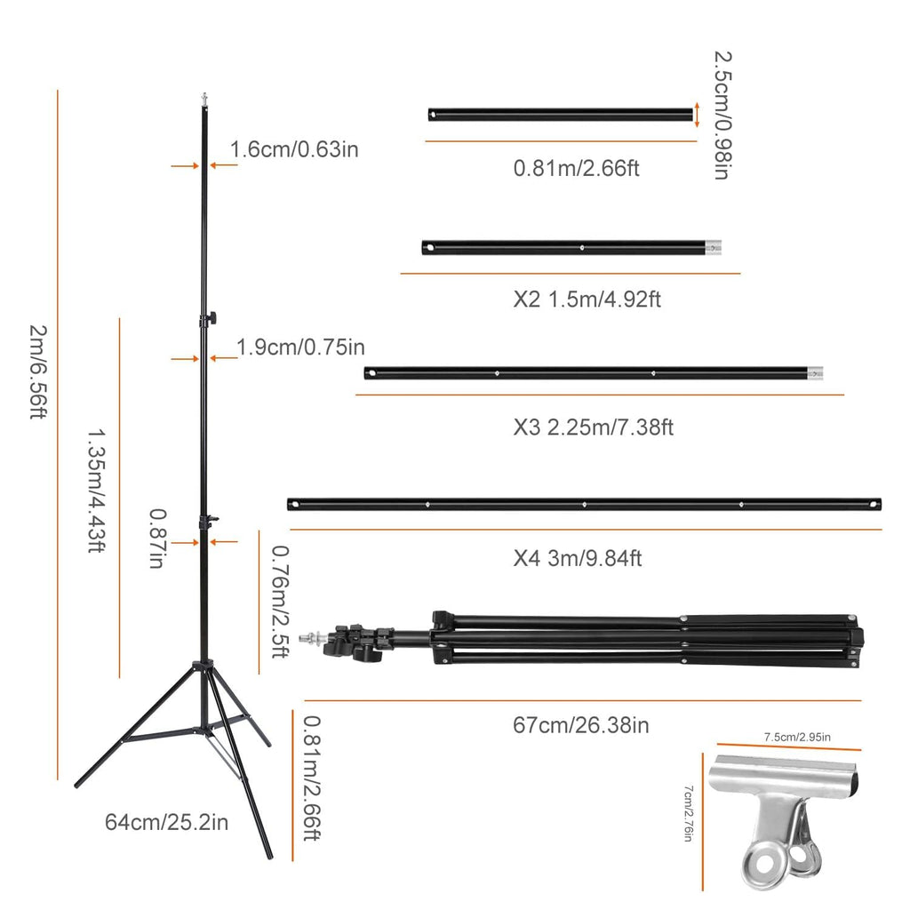 10Ft Wide Backdrop Stand Kit C28440