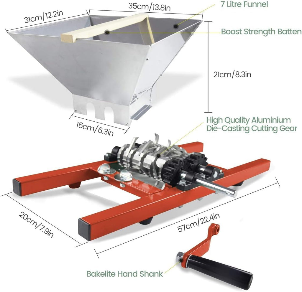 7 Litre Stainless Steel Manual Fruit Crusher R8072