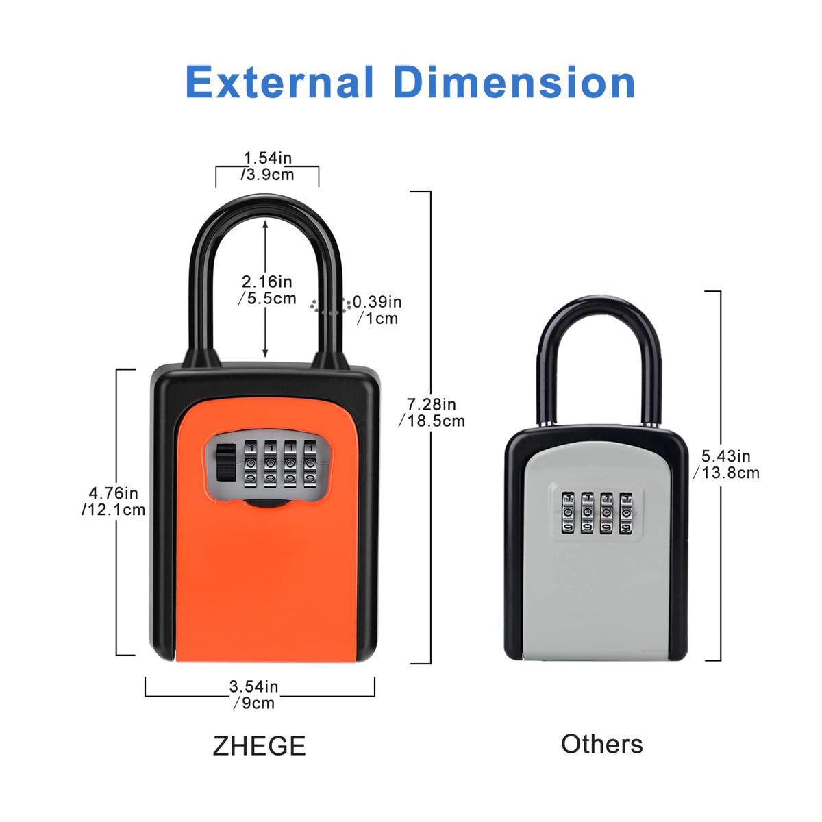 4 Digit Combination Lock Box M8514