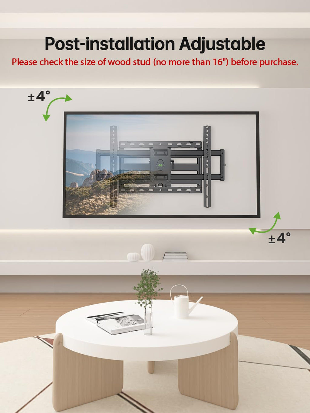 Full Motion TV Wall Mount for 42-90 inch Flat Screen K7672