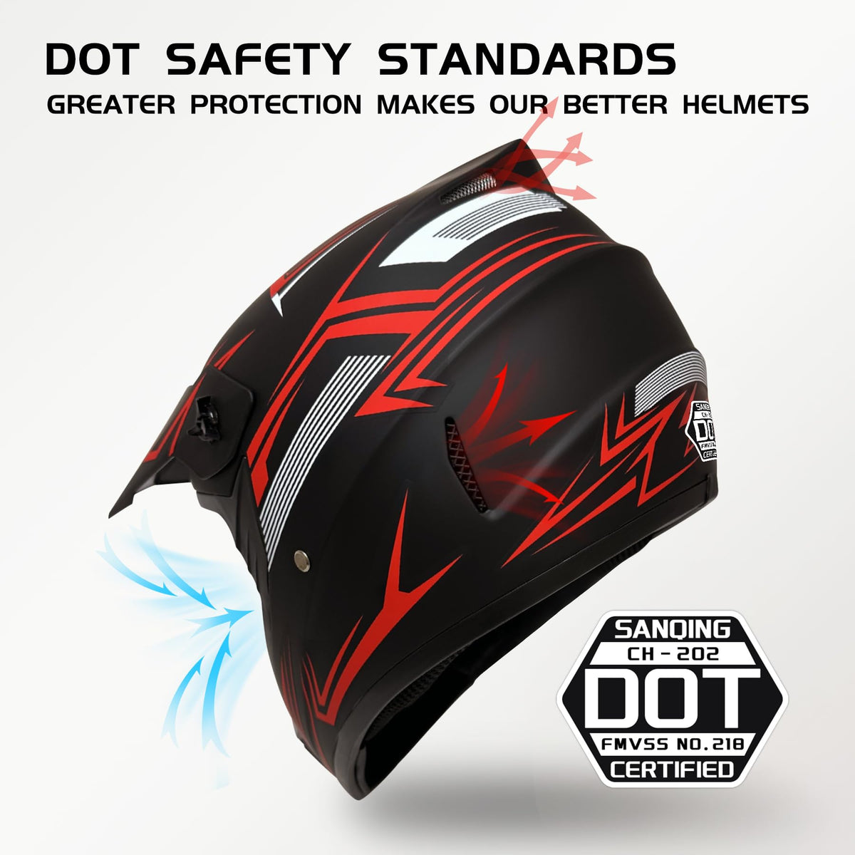 Youth Kids Motocross Helmet DOT Approved C88988