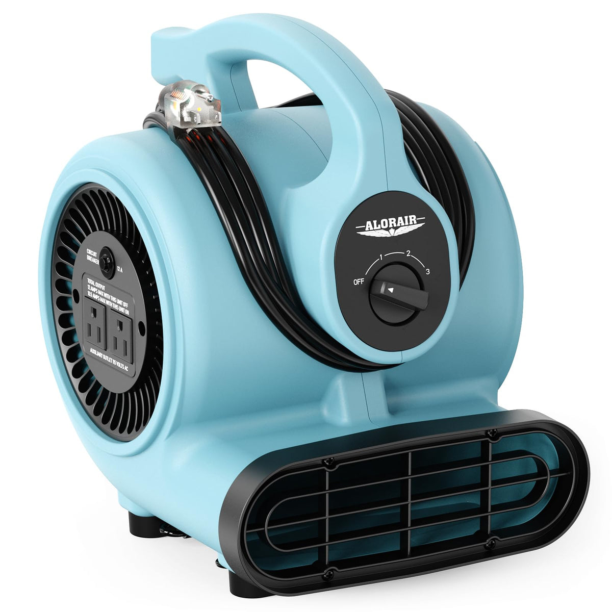 3 Speed Air Mover Blower Fan 115W 600CFM Blue O892