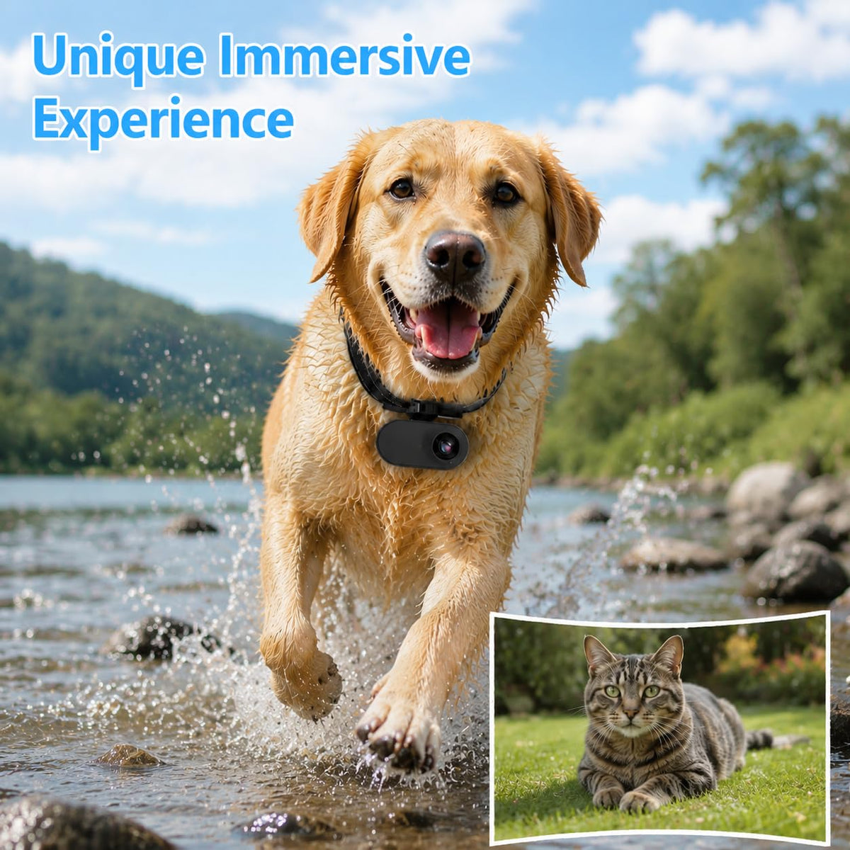 1080P Wireless Mini Pet Camera Collar O4130