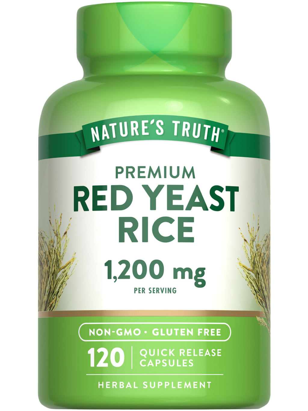 Red Yeast Rice Herbal Supplement 1200 mg 120 Capsules F199837