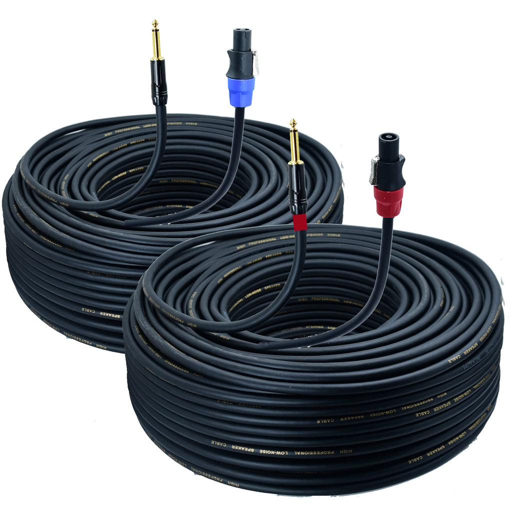 2Pcs 14 awg Speaker Cable with Twist Lock S729