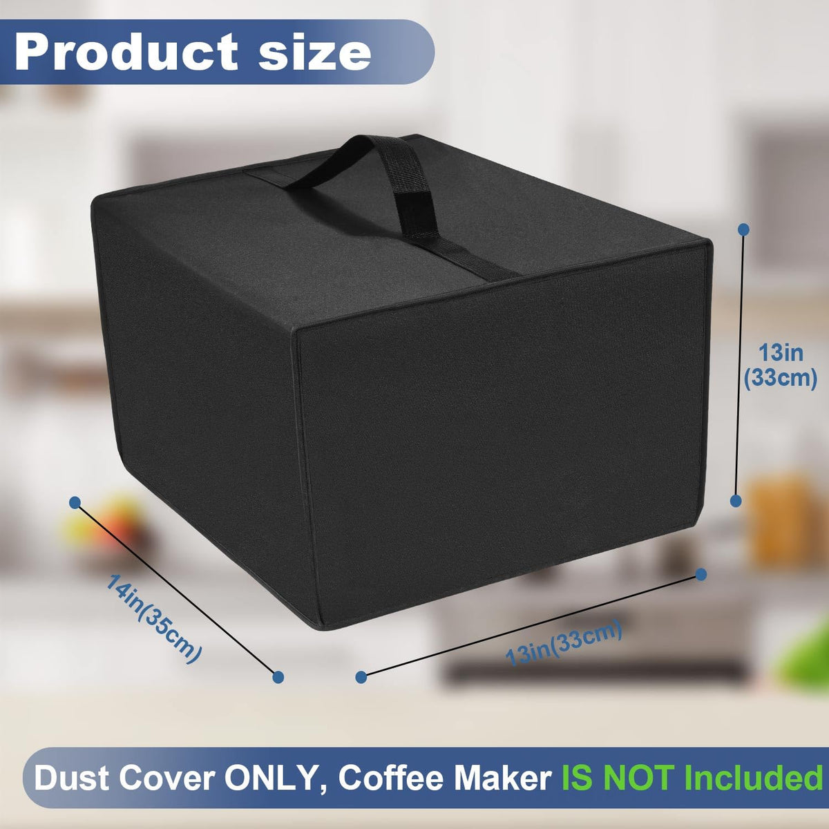 Black Coffee Maker Cover J8680