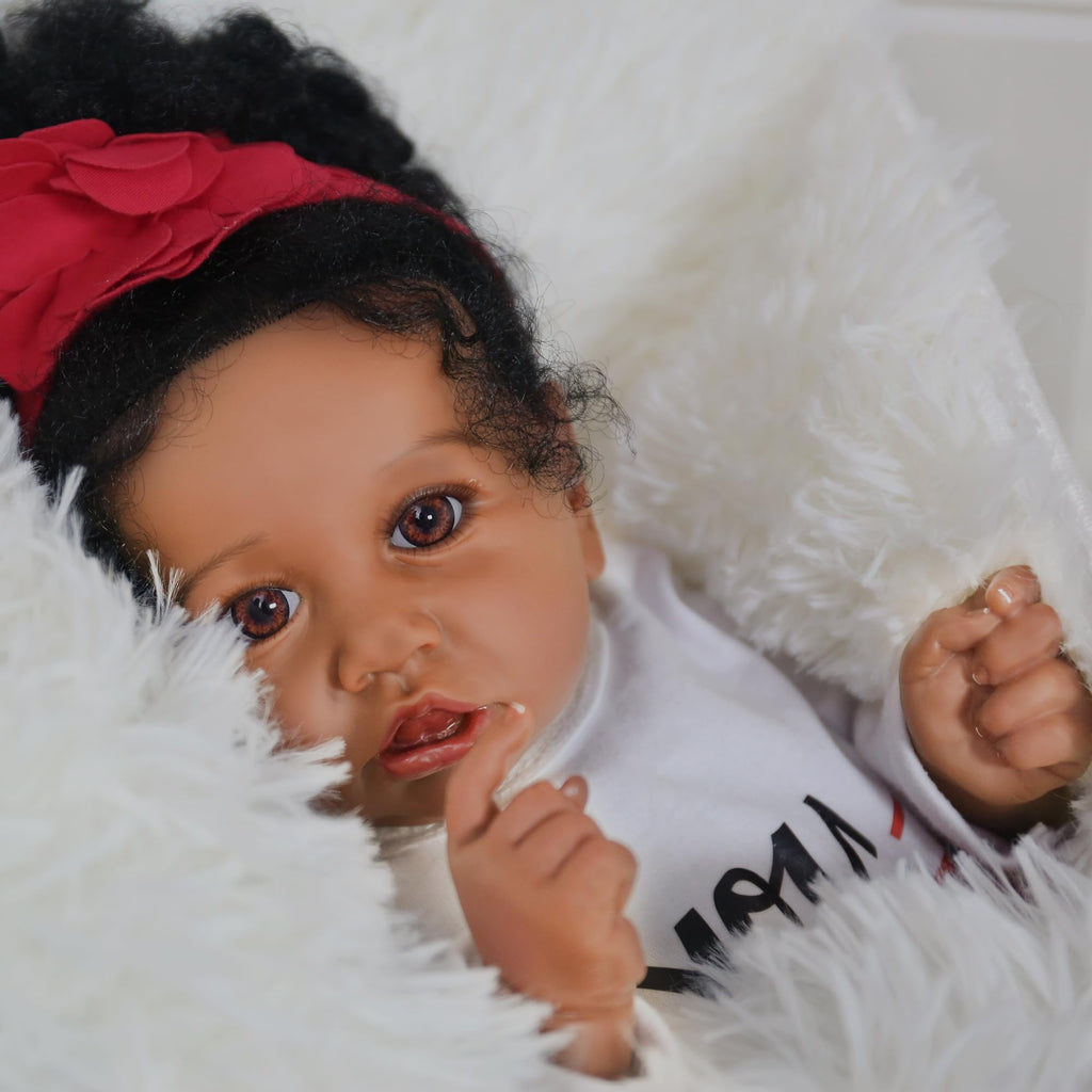 20-Inch African American Reborn Baby Doll L28089