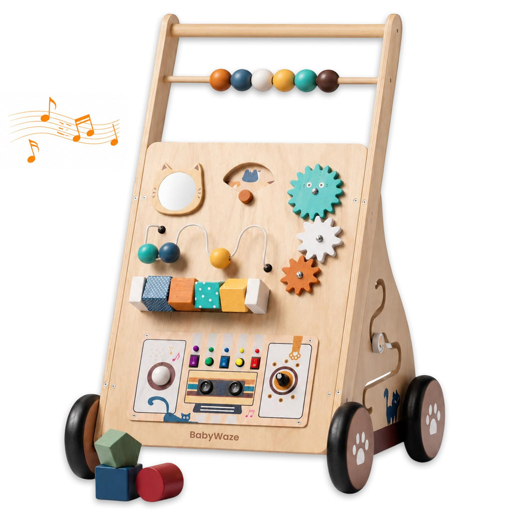 Wooden Baby Walker with Wheels J799777