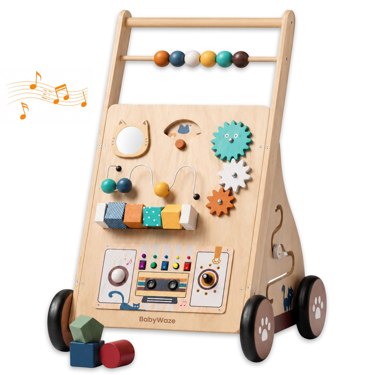 Wooden Baby Walker with Wheels J799777