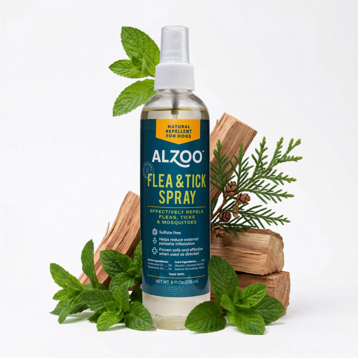 Natural Flea and Tick Repellent Spray for Dogs 8 Fl. Oz. C1132