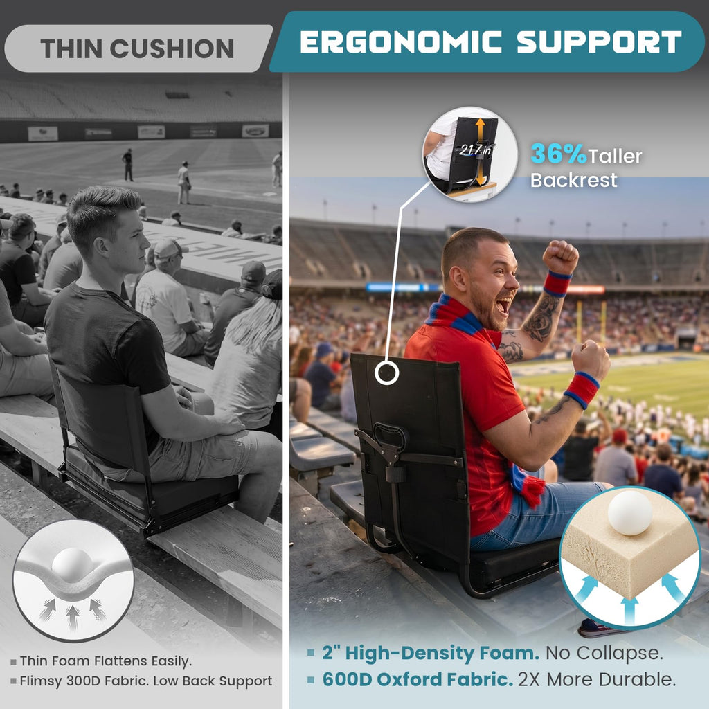 Folding Stadium Seat with Back Support I304004