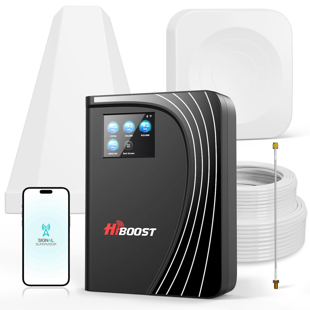 Cell Phone Booster 9,000 Sq Ft 4G LTE 5G LCD Touch Screen 70dB Gain T56952