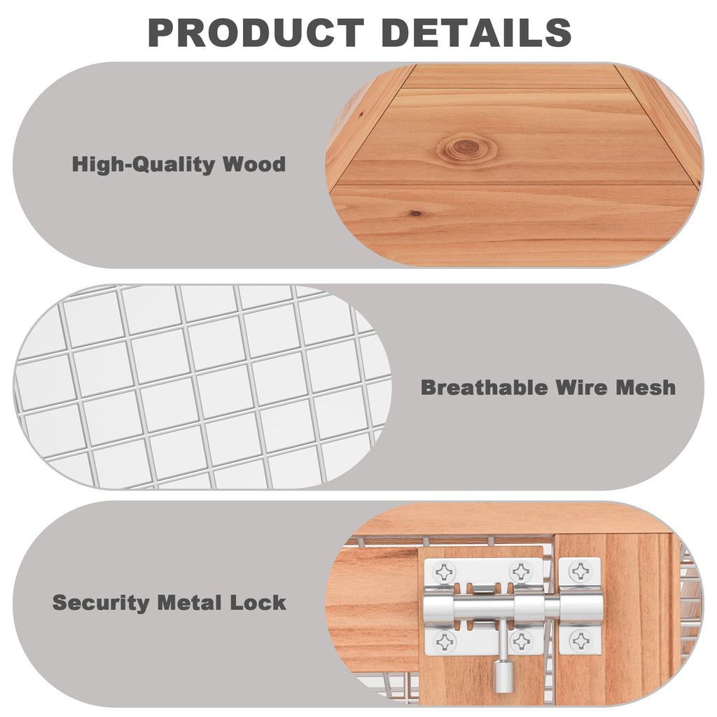 Wooden Chicken Coop and Rabbit Hutch H9943