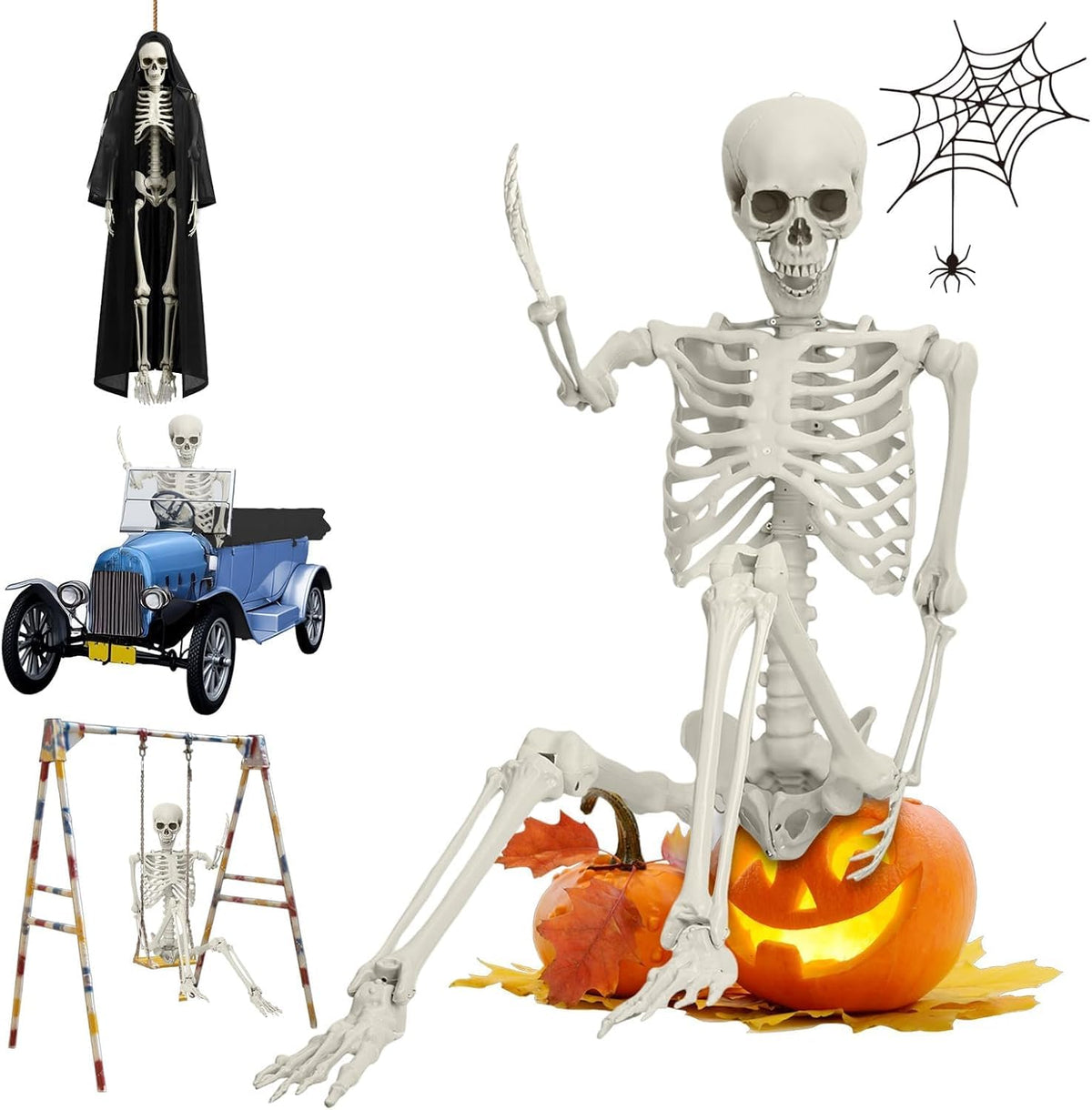 5.4ft Life Size Skeleton with Movable Joints R66812