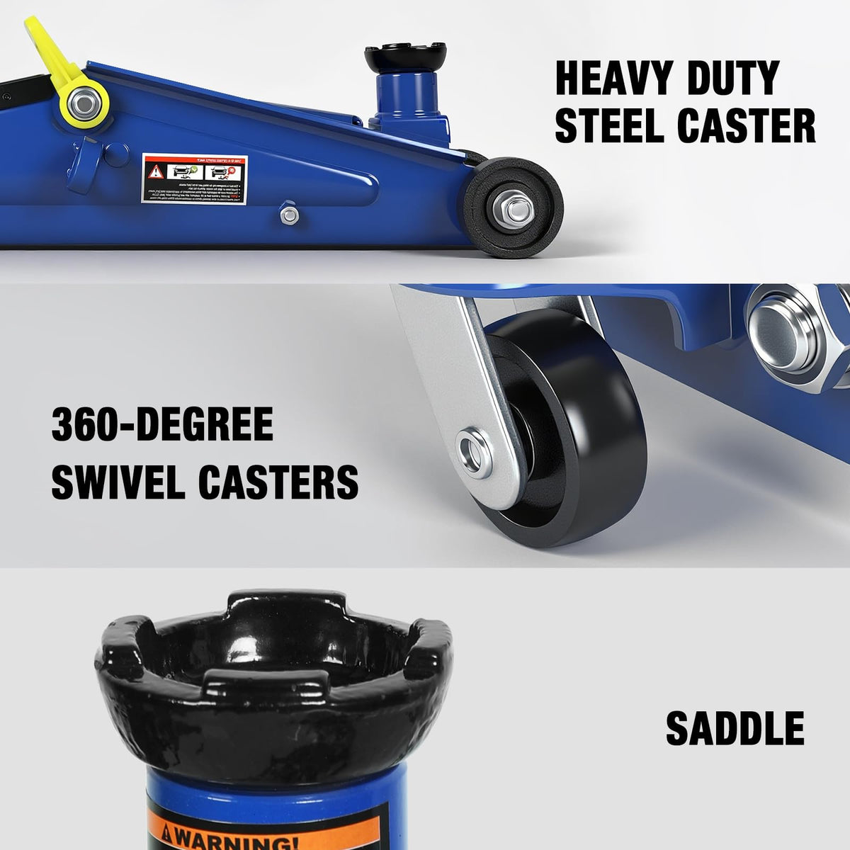 3 Ton Hydraulic Floor Jack, 6000 LBS Capacity, Blue N75375