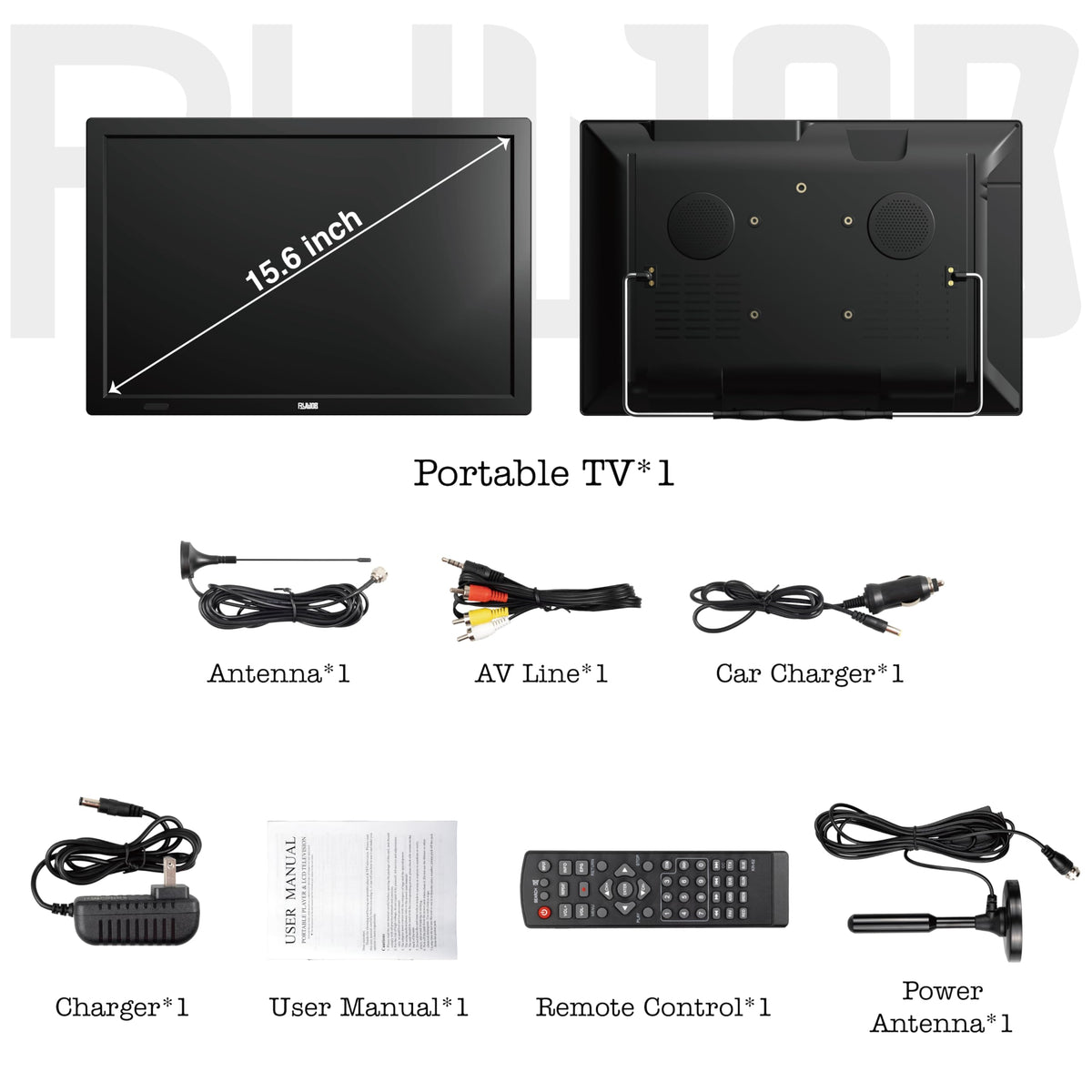 15.6" Portable Digital TV with ATSC Tuner Q431146