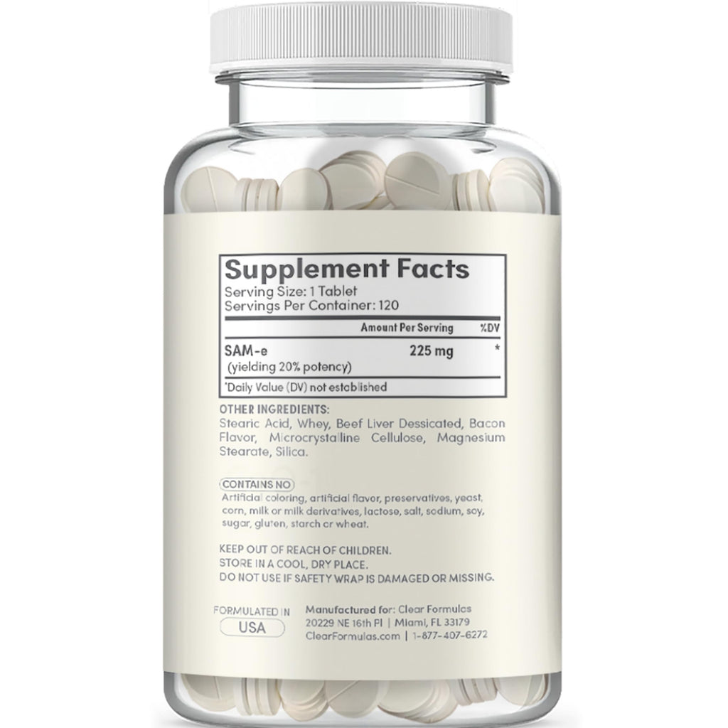 Chewable SAM-e Liver Support Supplement for Dogs 225mg V8735