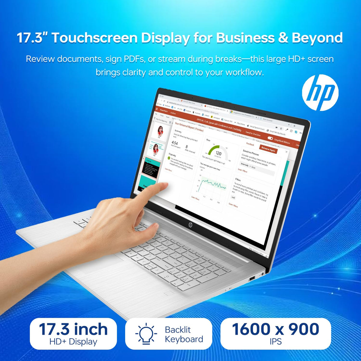 17.3" HD+ Touchscreen Laptop, Intel Core i5, 32GB RAM, 1TB SSD, Silver J41021