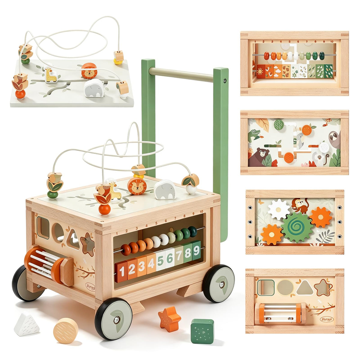 Wooden Baby Walker with Activity Cube D6257