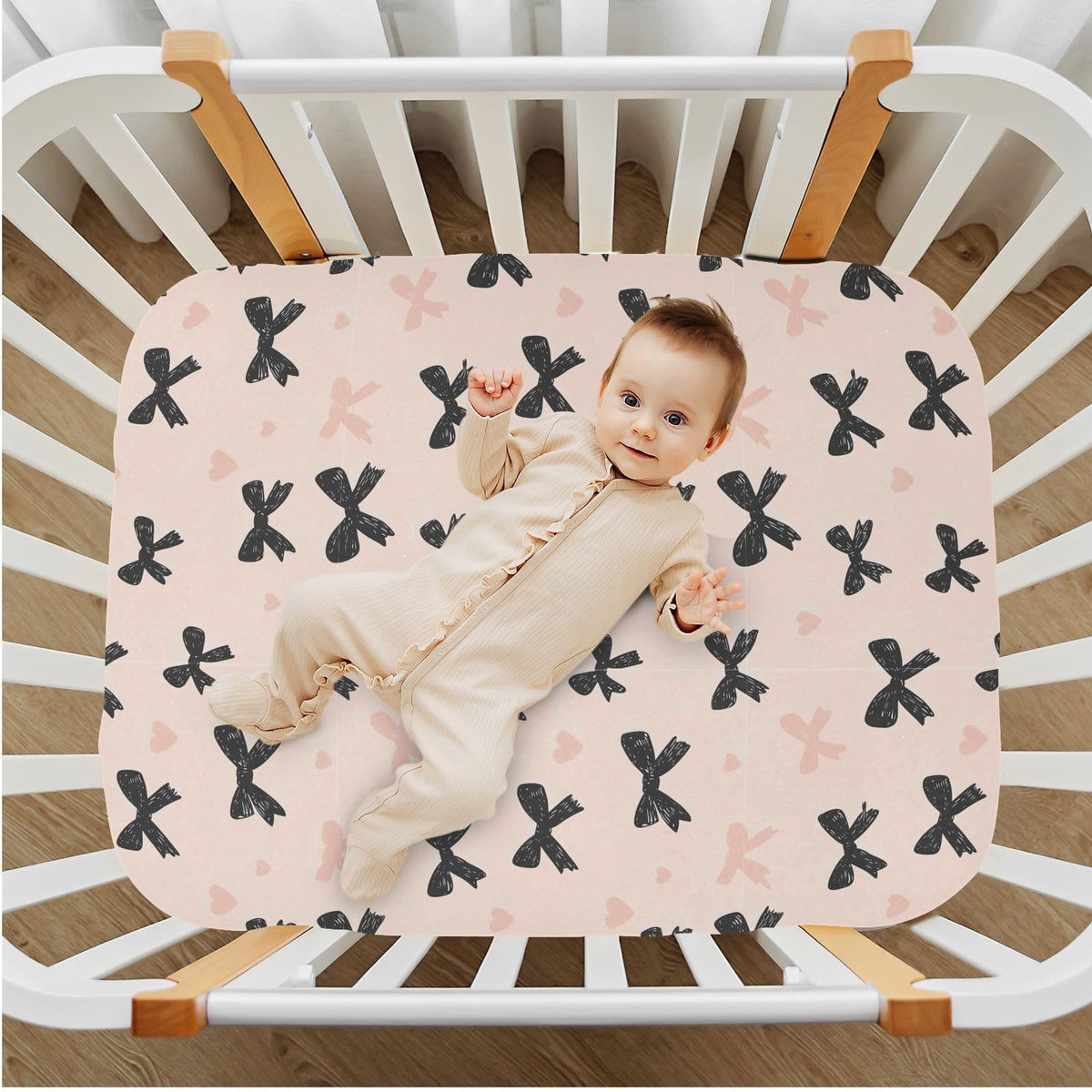 Soft Breathable Microfiber Fitted Crib Sheet R569